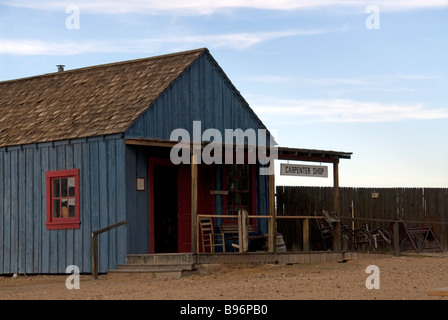 Stock Foto Pionier lebende Geschichte Tischler Dorfladen Stockfoto