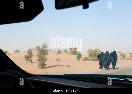 West-Afrika-Mauretanien-Route de l Espoir Straße von Nouakchott nach Nema 1200 km Stockfoto