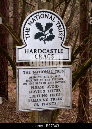 Hardcastle Klippen zu unterzeichnen, in der Nähe von Hebden Bridge, Calderdale Stockfoto