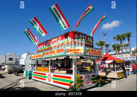 Lebensmittel-Stand auf der Florida State Fairgrounds Tampa Stockfoto