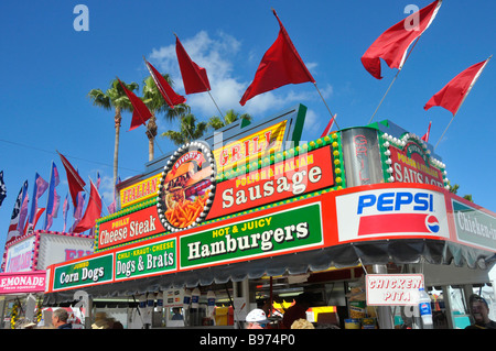 Lebensmittel-Stand auf der Florida State Fairgrounds Tampa Stockfoto