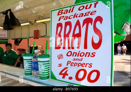 Essen-Zeichen in Tampa Florida State Fairgrounds Stockfoto