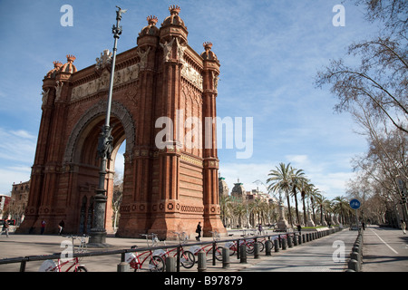 Arc de Triomf Barcelona Spanien Stockfoto