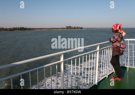 West-Afrika Senegal Casamance Fähre von Ziguinchor nach Dakar am Fluss casamance Stockfoto