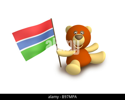 Gambia-Flagge Stockfoto