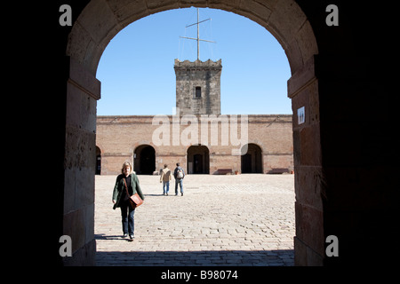 Castell de Montjuic-Barcelona-Spanien Stockfoto