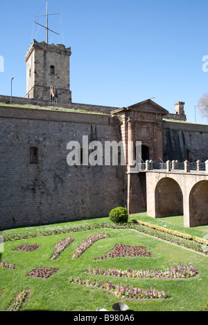 Castell de Montjuic-Barcelona-Spanien Stockfoto