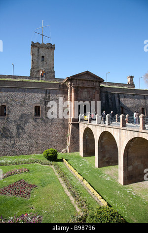 Castell de Montjuic-Barcelona-Spanien Stockfoto