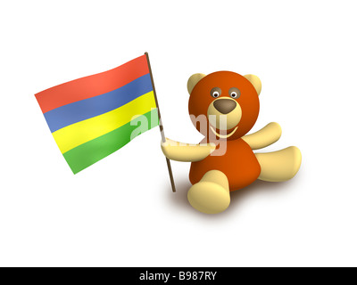 Flagge von Mauritius Stockfoto