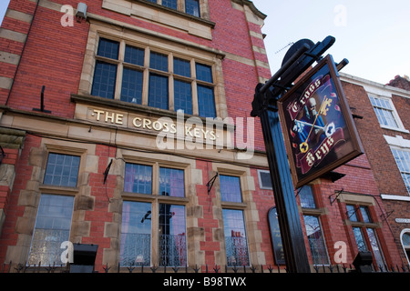 Die historischen Pub der Cross Keys in der Bridge Street, Chester Stockfoto