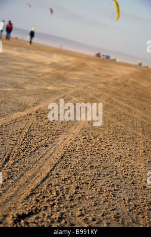 Spuren im Sand Stockfoto