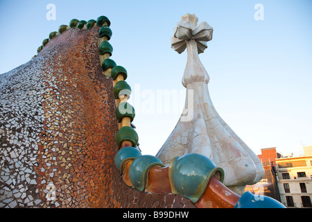 Casa Batllo, Antoni Gaudi, Barcelona, Spanien Stockfoto