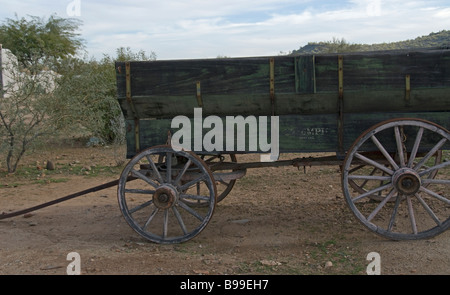 Stock Foto des Wagens bei Pioneer Living History Village Stockfoto