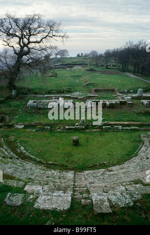 Tuscolo Lazio Italien bleibt der 2. C römische Amphitheater Stockfoto