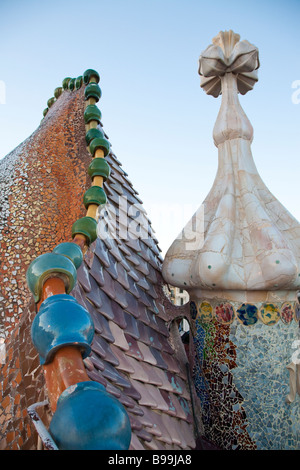 Casa Batllo, Antoni Gaudi, Barcelona, Spanien Stockfoto