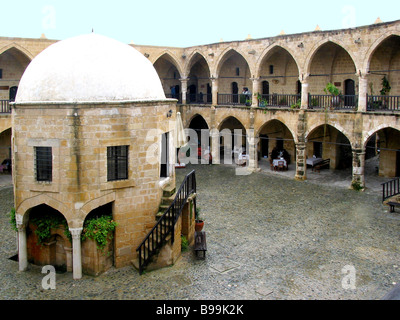 Der Innenhof des Büyük Han große Inn in Lefkosa Nikosia, Nord-Zypern Stockfoto