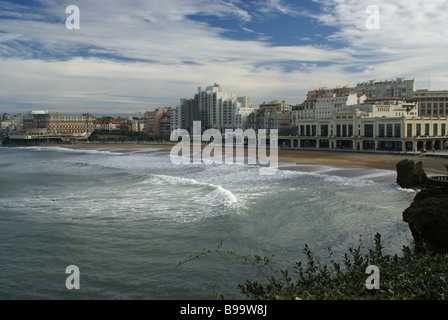 Grand Plage Biarritz, Frankreich Stockfoto