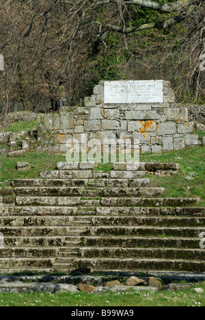 Tuscolo Lazio Italien bleibt der 2. C römische Amphitheater Stockfoto