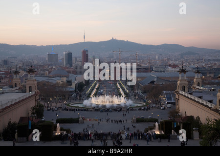 Font Magica, Placa d ' Espanya, Barcelona-Spanien Stockfoto