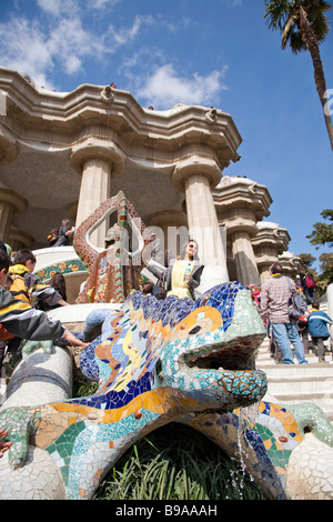 Parc Güell, Barcelona-Spanien Stockfoto