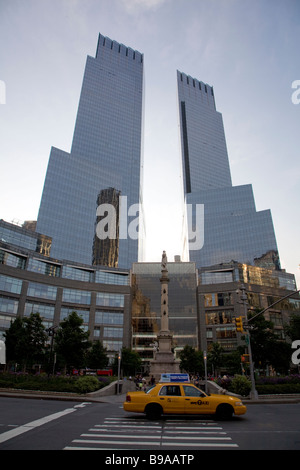 Die Zeit-Warner Türme in Columbus Circle NYC Stockfoto
