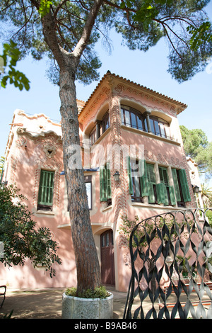 Parc Güell, Casa Museu Gaudi, Antoni Gaudi, Barcelona-Spanien Stockfoto