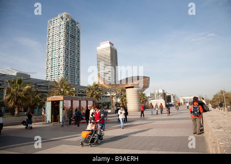 Poble Nou, Barceloneta Vila Olimpica, Barcelona Stockfoto