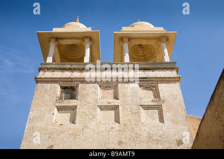 Gebäude im Mann Singh I Palast, in der Amber Palast, auch bekannt als Amber Fort, Amber, in der Nähe von Jaipur, Rajasthan, Indien Stockfoto