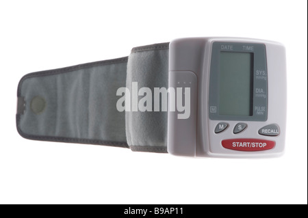 Objekt auf weißen Tool Blutdruck Monitor Makro Stockfoto