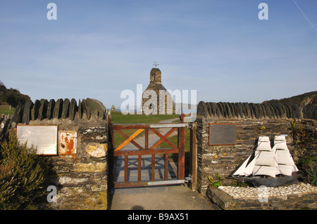 St. Brynachs Kirche Cwm yr Eglwys Stockfoto