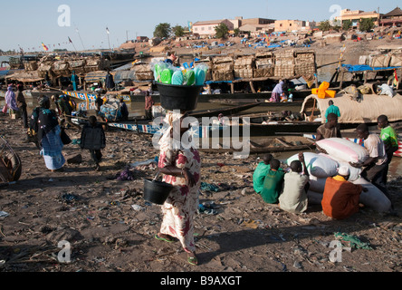 West-Afrika Mali Niger Fluß Mopti Stockfoto