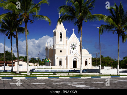 Kirche São Bõaventura Canavieiras Bahia Brasilien Südamerika Stockfoto