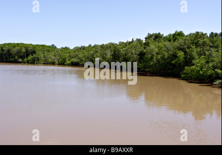 Flusslandschaft von Canavieiras Bahia Brasilien Südamerika Stockfoto