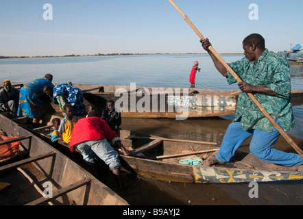 West-Afrika Mali Segou Fluss Niger täglichen Aktivitäten auf den Ufern des Flusses Stockfoto