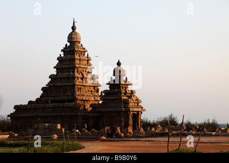 Indien Tamil Nadu Mamallapuram Mahabalipuram Shore Tempel Stockfoto