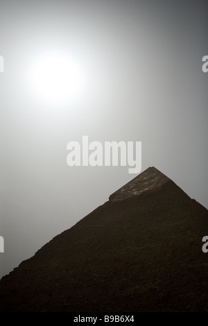 Sonne über die Pyramiden von Gizeh Stockfoto