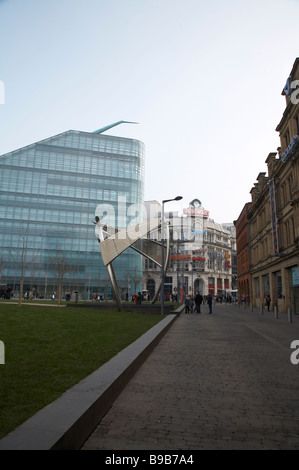 Urbis und Kathedrale Gärten in Manchester UK Stockfoto