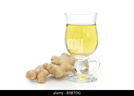T-Stück Ingwer Tee Ingwer 01 Stockfoto