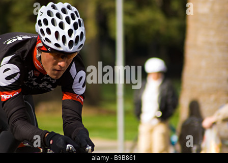 SACRAMENTO CA 14. Februar 2009 Team Radfahrer racing bei Amgen Tour of California Zeitfahren Stockfoto