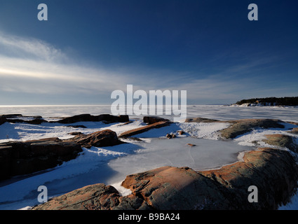 Am Ufer des Lake Huron in der Nähe von Killarney, Ontario Stockfoto