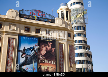 Kino Callao, Plaza Callao entfernt, Madrid, Spanien Stockfoto