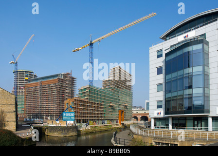 Stadterneuerung im Kornhaus Wharf, Leeds, West Yorkshire, England UK Stockfoto