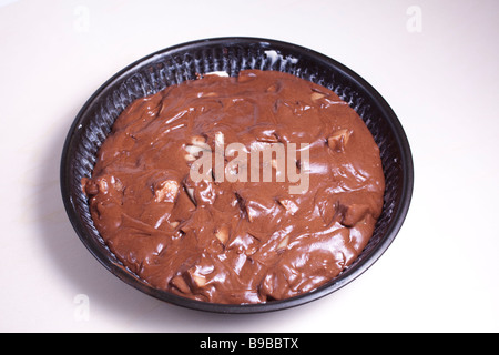 Hausgemachte Schokolade und Birnen Kuchen Stockfoto