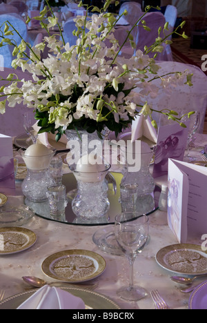 Tabelle für eine Hochzeitsfeier in Beirut Libanon Nahost Asien dekoriert Stockfoto