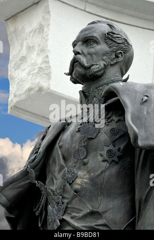 Bronzestatue des russischen Zaren Alexander II. die Befreier Moskau-Russland Stockfoto