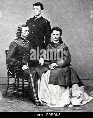 George Custer und seiner Ehefrau und seinem Bruder Stockfoto