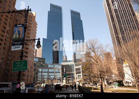 Das Time Warner Center wird in New York, NY gesehen. Stockfoto