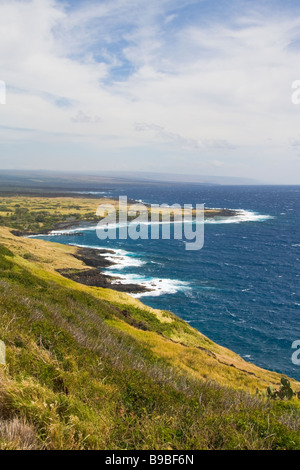 Panoramablick vom Highway 11 in der Nähe von South Point - Big Island, Hawaii, USA Stockfoto