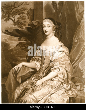 Henrietta Anne England Herzogin Orléans 1644 1670 Stockfoto