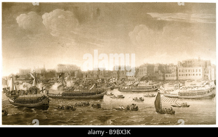 Herr Bürgermeister Tag 1683 Themse Stadt Festzug Stockfoto